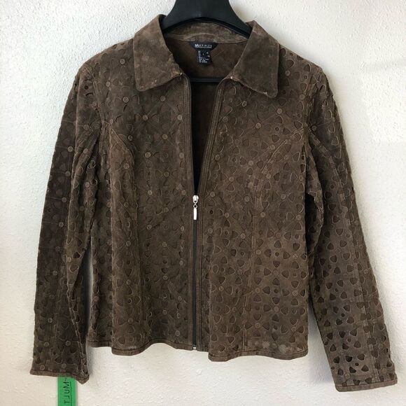 Multiples Leather Jacket Size L - Picture 1 of 7